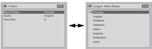 FUNATRE DRC 3835 - Menu Disque (Par défaut: Français) - 1
