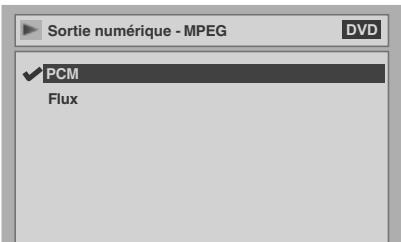 FUNATRE DRC 3835 - Réglages pour les MPEG (Par défaut: PCM) - 1