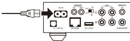YAMAHA MUSICCAST WX-C50 - ■ Branchement du cable d'alimentation - 1