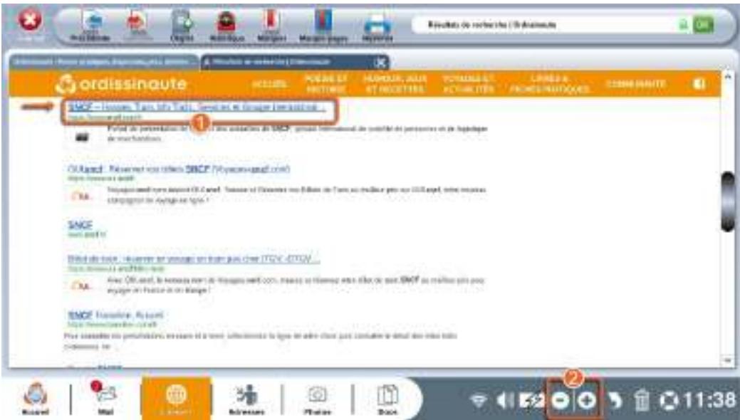ORDISSIMO Lucie 2 - Détails de la barre d'outils Internet - 4