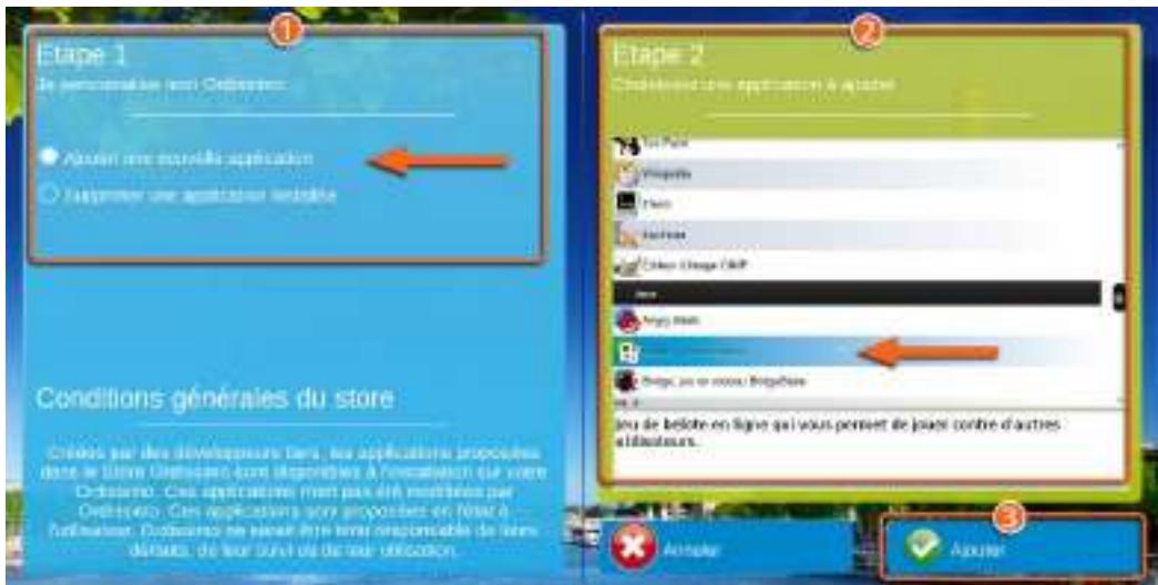 ORDISSIMO Lucie 2 - Ajouter une nouvelle application - 1