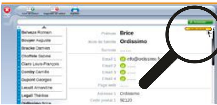 ORDISSIMO Lucie 2 - L'application «Adresses» se décompose en 3 parties : - 6