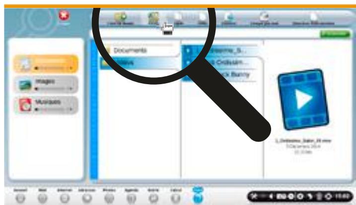 ORDISSIMO Lucie 2 - Avec avoir sélectionné mes troisVIDEOS, je clique sur l'icone de la barre d'outils en haut de mon écran (voir l'étépe n°3 pour la multisélection). - 1