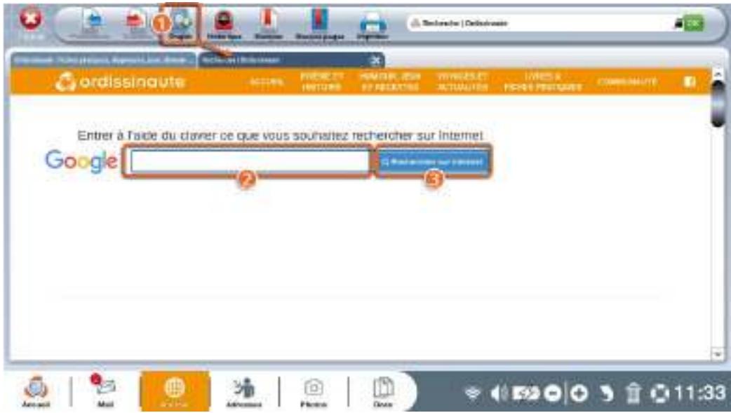 ORDISSIMO Lucie 2 - Détails de la barre d'outils Internet - 3