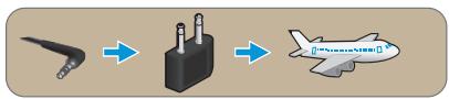 SENNHEISER PXC 550 - Utiliser le bouton « Decrocher/Raccrocher » du cable audio - 1