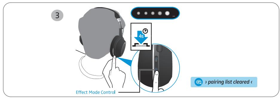 SENNHEISER PXC 550 - Effacer les réglages d'appairage - 3