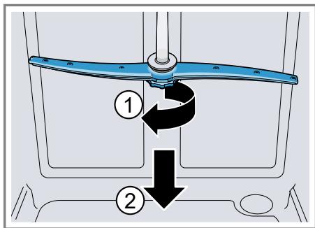 SIEMENS SLAVE-VAISSELLESN23EWOSME - Nettoyer les bras d'as-persion - 1