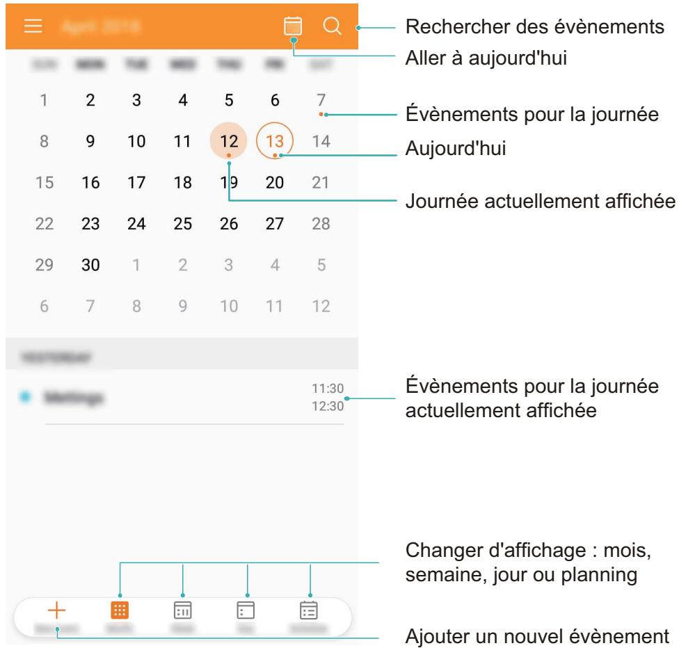 HONOR 7S - Parcourir Agenda - 1