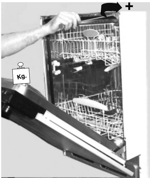 ARISTON LV67RANBDANTHRACO - Réglage des ressorts de la porte - 2