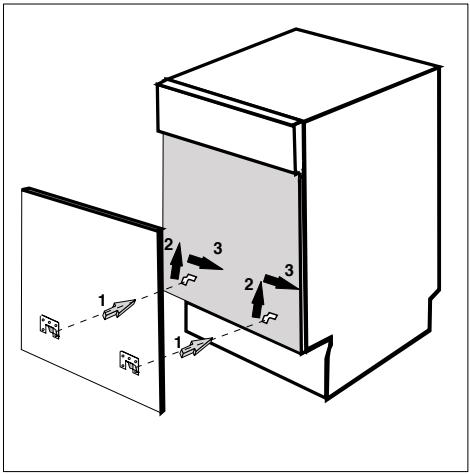 ARISTON LV67RANBDANTHRACO - Application de la porte en bois au lave-vaiselle - 1