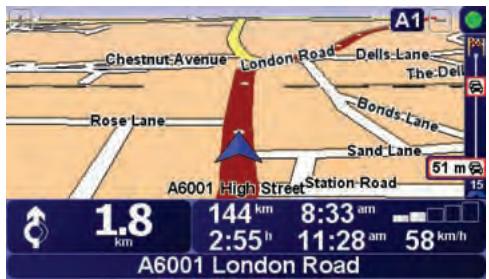TOMTOM GO 920 - La barre latérale Trafic - 1