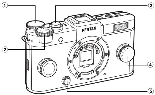PENTAX Q-S1 GRIS MTL ROUGE CARMIN - Commandes - 1