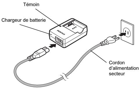 PENTAX Q-S1 GRIS MTL ROUGE CARMIN - Charge de la batterie - 1