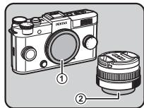 PENTAX Q-S1 GRIS MTL ROUGE CARMIN - Montage d'un objectif - 1
