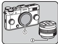 PENTAX Q-S1 GRIS MTL ROUGE CARMIN - Montage d'un objectif - 1