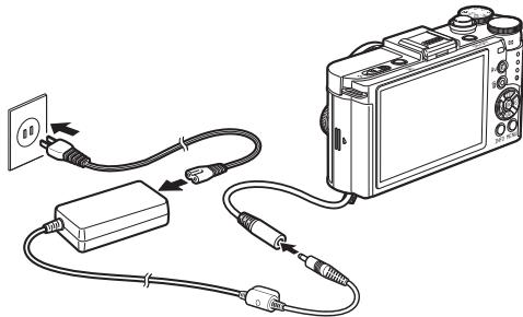 PENTAX Q-S1 GRIS MTL ROUGE CARMIN - Utilisation de l'adaptateur secteur - 3