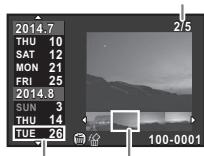 PENTAX Q-S1 GRIS MTL ROUGE CARMIN - Affichage des images par date de prise de vue - 1