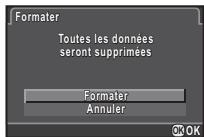 PENTAX Q-S1 GRIS MTL ROUGE CARMIN - Appuyez sur ▲ pour sélectionner [Formater] puis appuyez sur 8. - 1