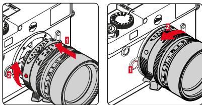 LEICA APN HYBRIDEM10-P 35/1.4 - Bouton de déverrouillage de l'objet - 1