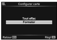 OLYMPUS OM-D-EM1 MARK ii - Formatage de la carte (Configurer carte) - 1