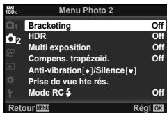 OLYMPUS OM-D-EM1 MARK ii - Variation des réglages sur une série de photos (Bracketing) - 1
