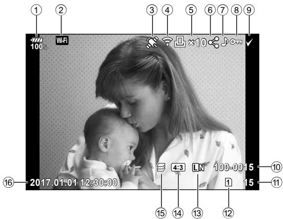 OLYMPUS OM-D-EM1 MARK ii - Informations de lecture d'image - 1