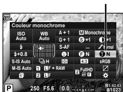 OLYMPUS OM-D-EM1 MARK ii - Réglage de la tonalité d'une image monochrome (Couleur monochrome) - 1