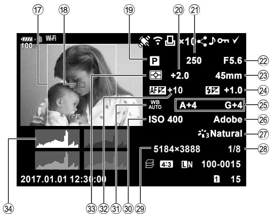 OLYMPUS OM-D-EM1 MARK ii - Informations de lecture d'image - 2