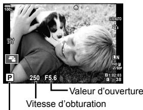 OLYMPUS OM-D-EM1 MARK ii - Laisser l'appareil photo désir l'ouverture et la vitesse d'obturation (mode de programme) - 2