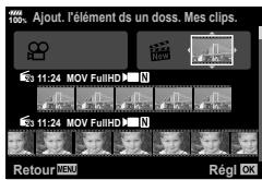 OLYMPUS OM-D-EM1 MARK ii - Création d'un nouveau fichier Mes clips - 1