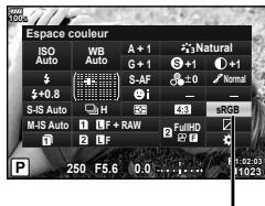 OLYMPUS OM-D-EM1 MARK ii - Réglage du format de reproduction des couleurs (Espace couleur) - 1