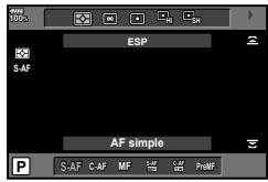OLYMPUS OM-D-EM1 MARK ii - Sélection de la mesure de la luminosité par l'appareil photo (Mesure) - 1