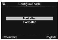 OLYMPUS OM-D-EM1 MARK ii - Suppression de toutes les images (Configurer carte) - 1