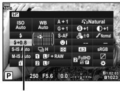 OLYMPUS OM-D-EM1 MARK ii - Réglage du rendement du flash (commande d'intensité du flash) - 1