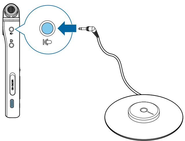 PHILIPS DVT4110 - Utilisation du microphone de réunion (DVT8110 uniquement) - 2