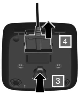 GIGASET AL130A TRIO NOIR - Raccordement du chargeur (s'il est fourni) - 2