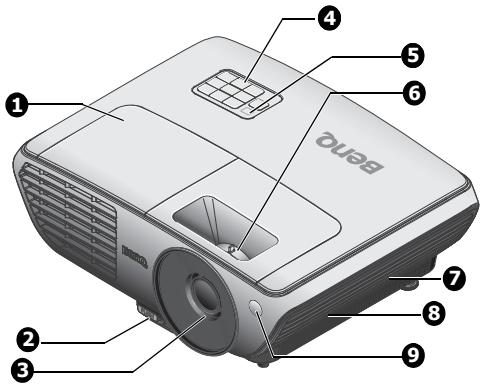 BENQ W710ST - Face avant / supérieure - 1