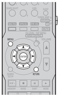 DENON AVR 1610 BK - - Menu de réglages - 2