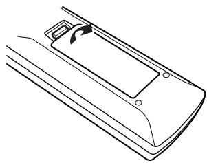 DENON AVR 1610 BK - Insertion des piles - 1