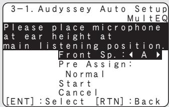 DENON AVR 1610 BK - Réglage des enceintes pour lecture du canal avant (Front Sp -enceinte avant) - 2