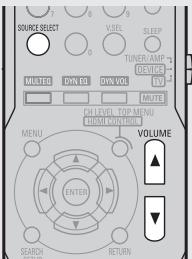 DENON AVR 1610 BK - Appuyez sur et selectionnez la source d'entrée. - 2
