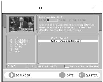 SAGEM ITD61 - 7-9 GUIDE DES PROGRAMMES (non disponible sur ITD59/ITD61) - 2