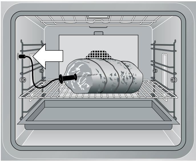 GAGGENAU BO451-110 - Enfonce la sonde thermométrique dans le mets à cuire - 1