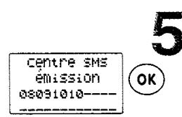 SAGEM WP 1233 SMS - Configurer le service SMS - 5