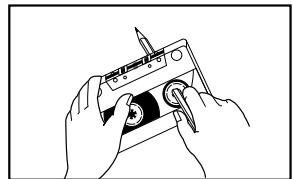 SAMSUNG MM-UC8CO - Précautions à prendre avec les cassettes audio - 1