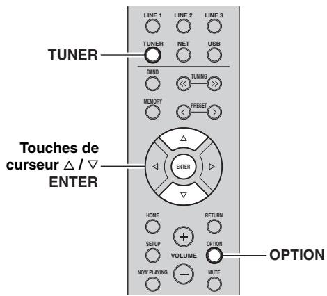 YAMAHA RNG602 - Effacement d'une station présélectionnée - 1
