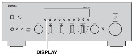 YAMAHA RNG602 - Changement des informations représentées sur l'afficheur de la face avant - 1