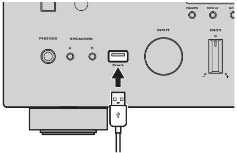 YAMAHA RNG602 - Raccordez le cable USB à la prise USB. - 1