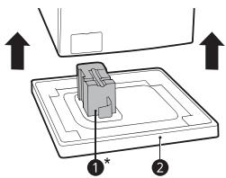 LGL F174V92WRH - Soulever l'appareil de sa base en mousse - 1