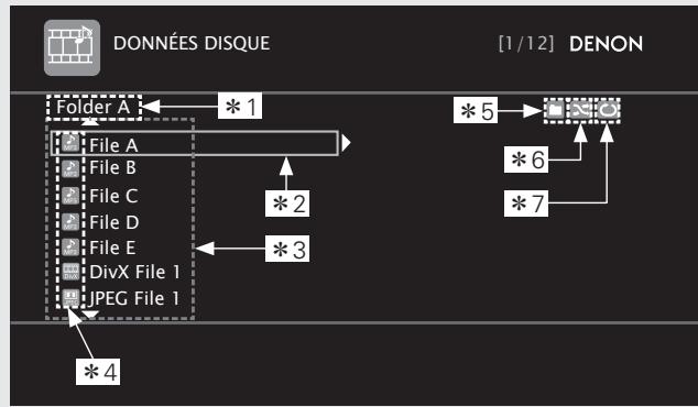 DENON CARA S-5BD - Utilisez  pour selectionner un fichier, puis appuyez sur ENTER pour le lire. - 1